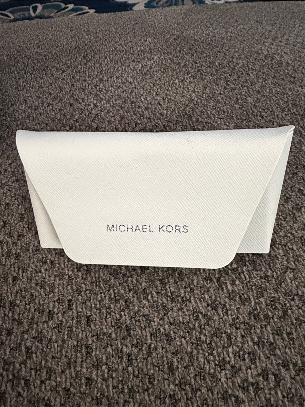 Michael Kors White Saffiano Envelope Sunglasses Pouch